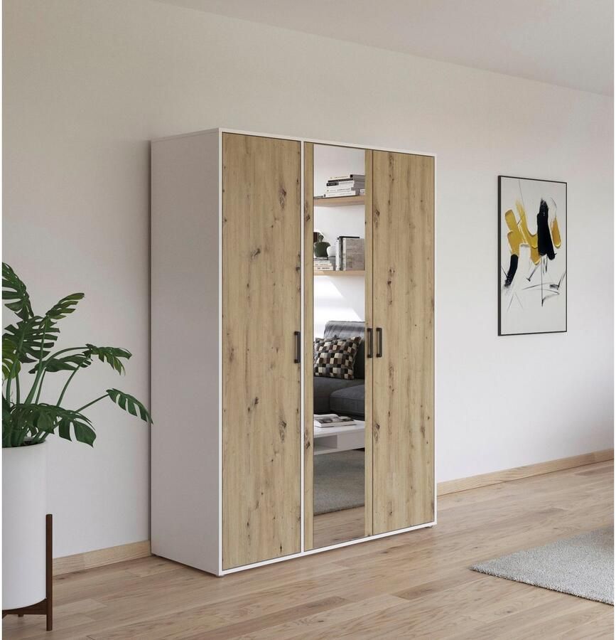 Rauch Draaideurkast Voyager met moderne grepen in grijs-metallic en spiegel - Foto 7