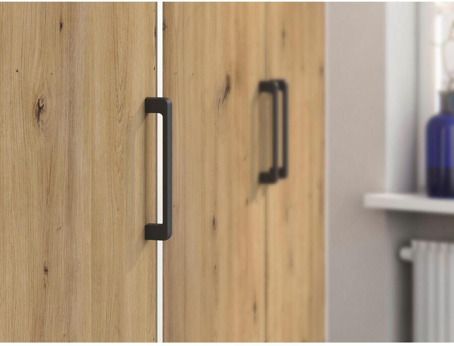 Rauch Draaideurkast Voyager met moderne grepen in grijs-metallic en spiegel - Foto 12