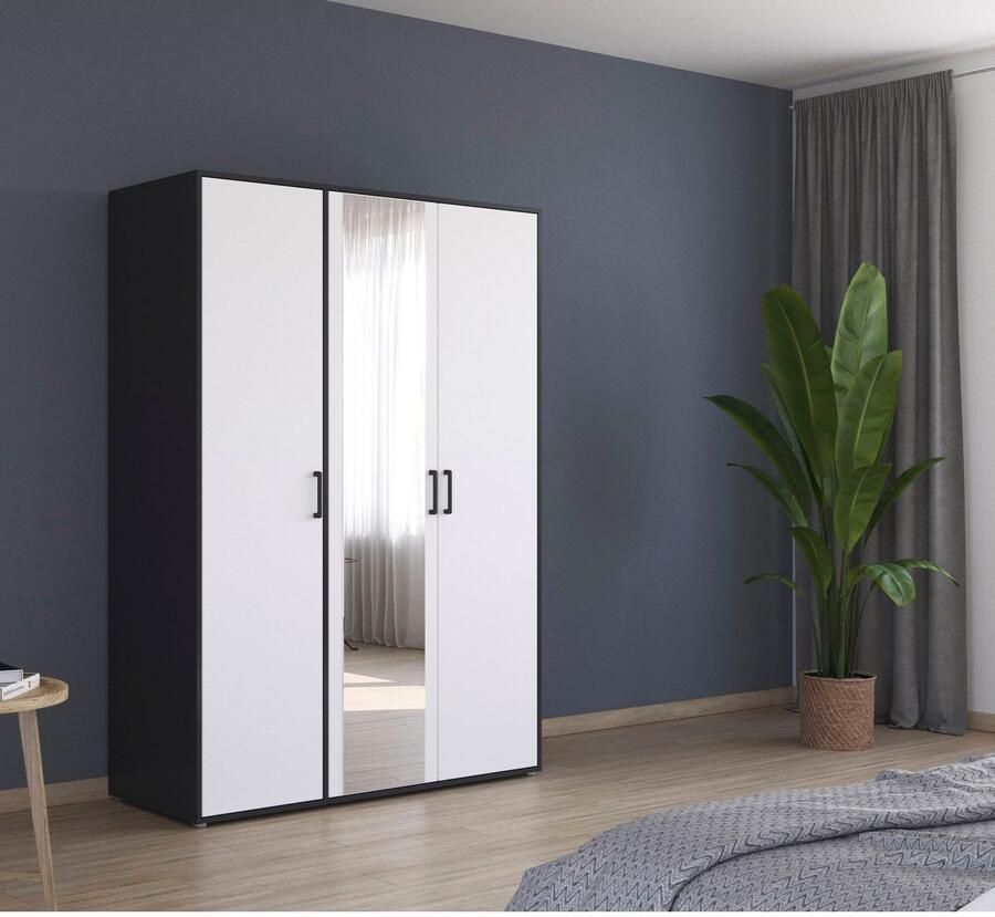 Rauch Draaideurkast Voyager met moderne grepen in grijs-metallic en spiegel - Foto 8