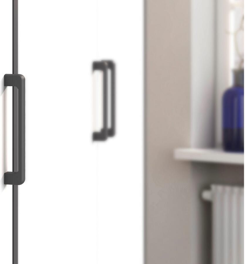 Rauch Draaideurkast Voyager met moderne grepen in grijs-metallic en spiegel - Foto 8