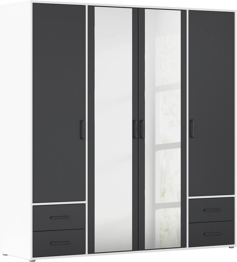 Rauch Draaideurkast Voyager met moderne grepen in grijs-metallic incl. laden en spiegel - Foto 19