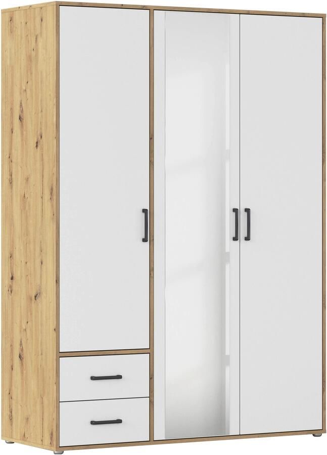 Rauch Draaideurkast Voyager met moderne grepen in grijs-metallic incl. laden en spiegel - Foto 19