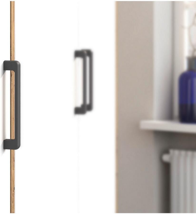 Rauch Draaideurkast Voyager met moderne grepen in grijs-metallic incl. laden en spiegel - Foto 9