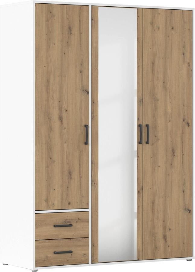 Rauch Draaideurkast Voyager met moderne grepen in grijs-metallic incl. laden en spiegel - Foto 19