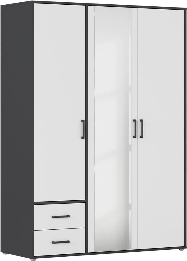 Rauch Draaideurkast Voyager met moderne grepen in grijs-metallic incl. laden en spiegel - Foto 19