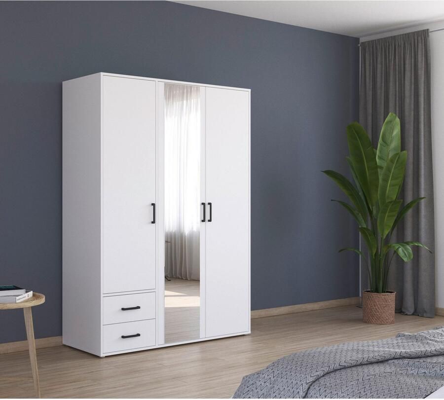 Rauch Draaideurkast Voyager met moderne grepen in grijs-metallic incl. laden en spiegel - Foto 11