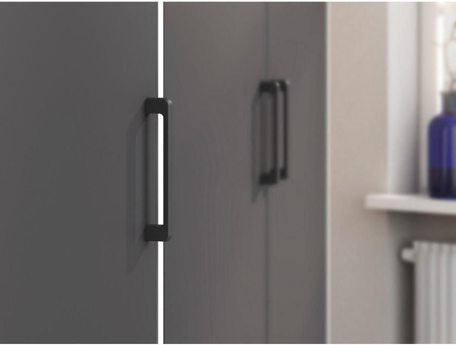 Rauch Draaideurkast Voyager met moderne grepen in grijs-metallic incl. laden en spiegel - Foto 15