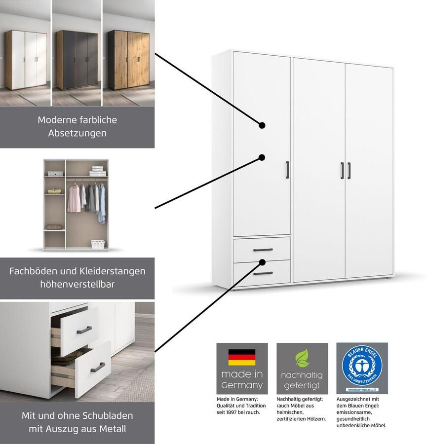 Rauch Kledingkast VOYAGER Otto´s Choice Garderobe Kledingkast TOPSELLER Slaapkamer - Foto 10