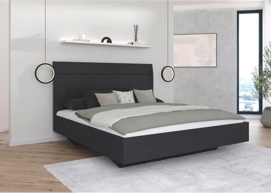 Rauch Futonbed Bed 2-persoonsbed houten bed AGORDO met hoge rugleuning en zwevende look made in germany - Foto 5