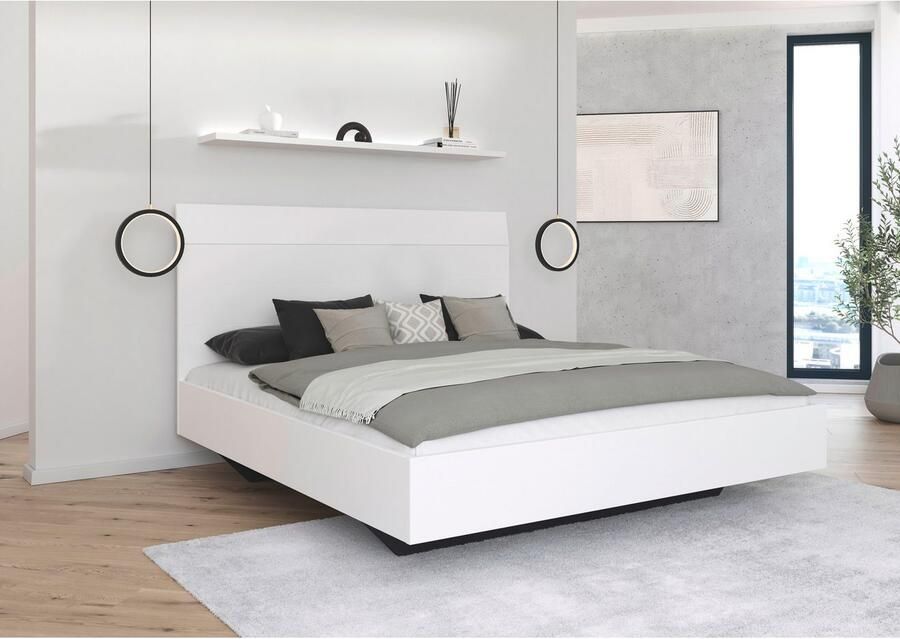 Rauch Futonbed Bed 2-persoonsbed houten bed AGORDO met hoge rugleuning en zwevende look made in germany - Foto 4