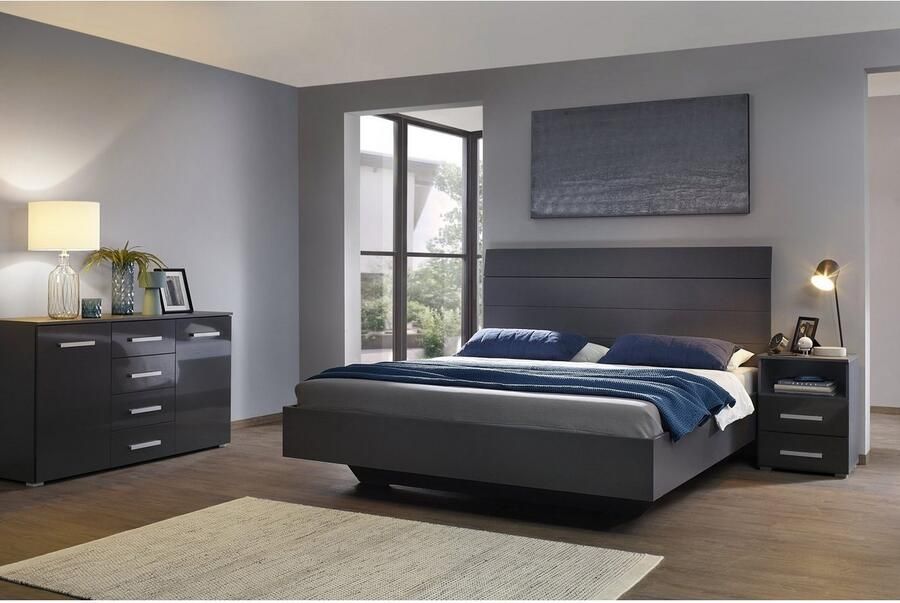 Rauch Futonbed Eenpersoonsbed tweepersoonsbed houten bed KOLUNA breedte 180 cm met hoge hoofdeinde in lattenoptiek om tegen te leunen made in germany - Foto 5