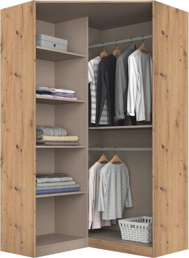 Rauch HoekKledingkast kast garderobe waskast COSTA 2-deurs met spiegel volledig uitgerust met veel opbergruimte made in germany - Foto 13