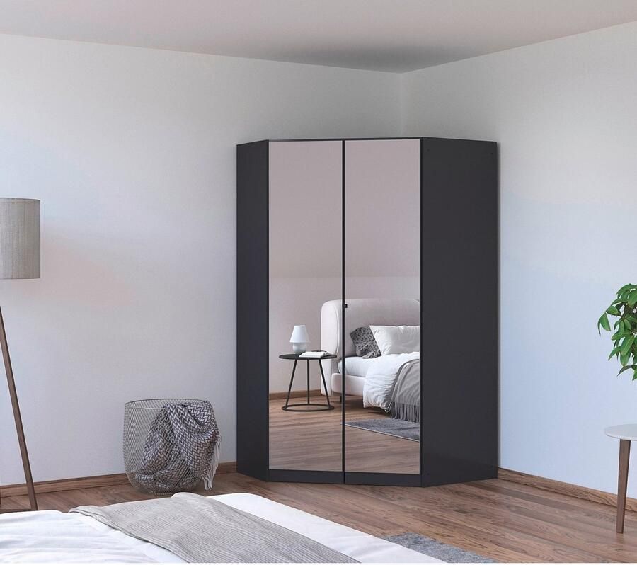 Rauch HoekKledingkast kast garderobe waskast COSTA 2-deurs met spiegel volledig uitgerust met veel opbergruimte made in germany - Foto 10