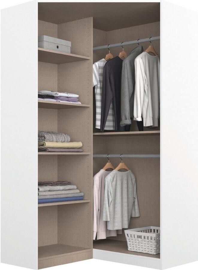 Rauch HoekKledingkast kast garderobe waskast COSTA 2-deurs met spiegel volledig uitgerust met veel opbergruimte made in germany - Foto 12