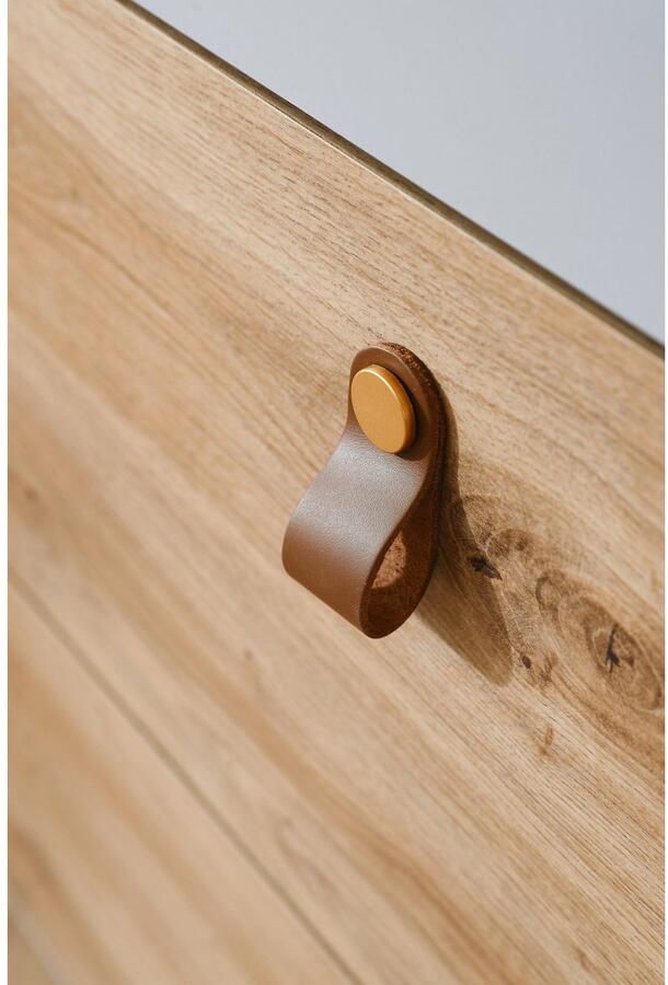 Rauch Nachtkastje Homey by Aditio met handgrepen in leer 3 lades met softclose-functie - Foto 6