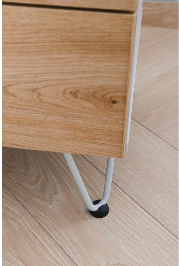 Rauch Nachtkastje Homey by Aditio met handgrepen in leer 3 lades met softclose-functie - Foto 7