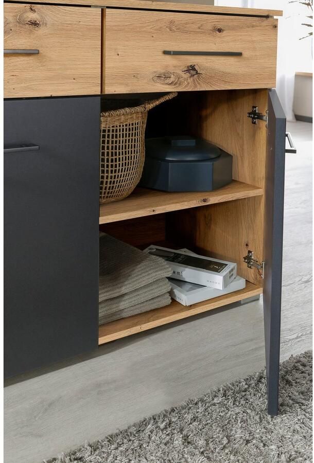 Beter Bed Select Commode Birmingham met 2 deuren en 2 laden 83 x 81 x 42 cm bruin - Foto 4