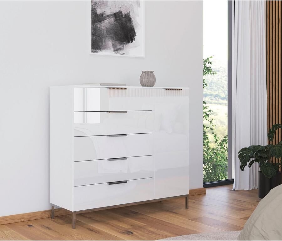Rauch Kast met laden en deuren Commode deurkast sideboard combikast FLIPP met glasfront - Foto 9