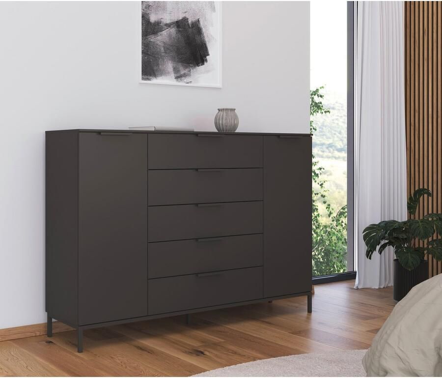 Rauch Kast met laden en deuren Ladekast deurkast dressoir combikast FLIPP 2 deurs met 5 laden en soft-close functie in 2 breedtes - Foto 8