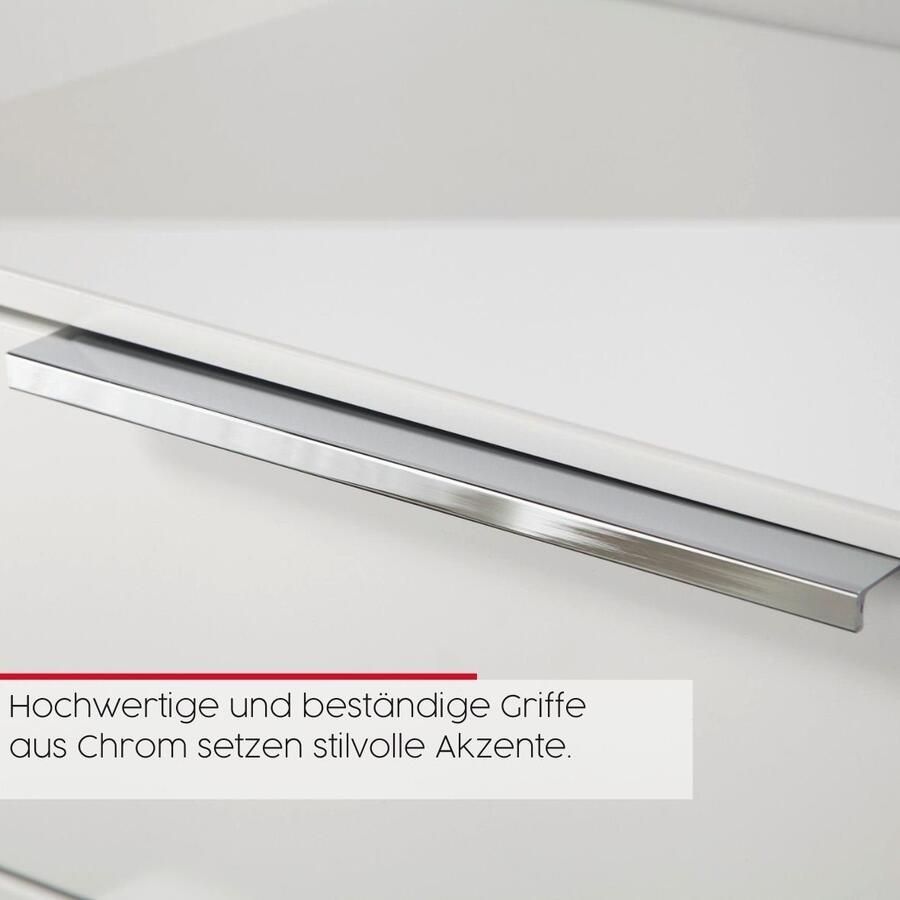 Rauch Kast met laden en deuren Commode deurkast sideboard combikast FLIPP met glasfront 2-deurs 3 lades soft-close functie bovenblad en glazen front - Foto 4