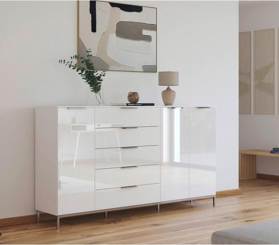 Rauch Kast met laden en deuren Commode deurkast sideboard combikast FLIPP met glasfront - Foto 7