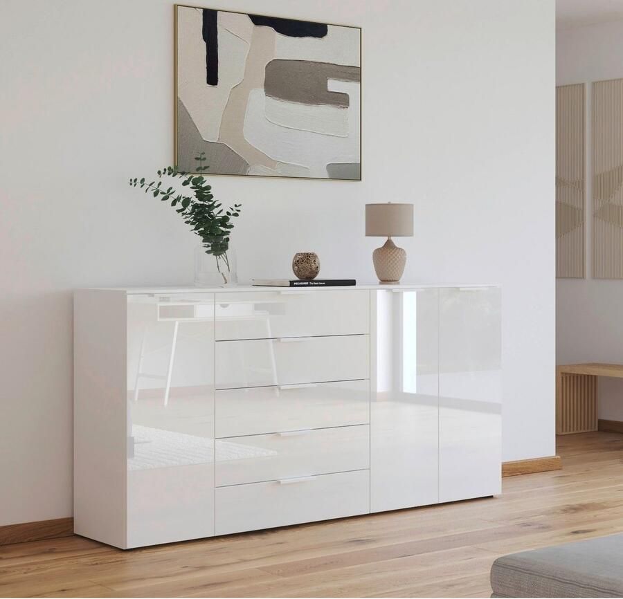 Rauch Kast met laden en deuren Commode deurkast sideboard combikast FLIPP met glasfront - Foto 6