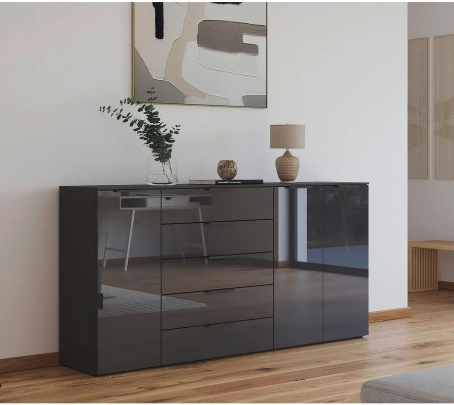 Rauch Kast met laden en deuren Commode deurkast sideboard combikast FLIPP met glasfront - Foto 7