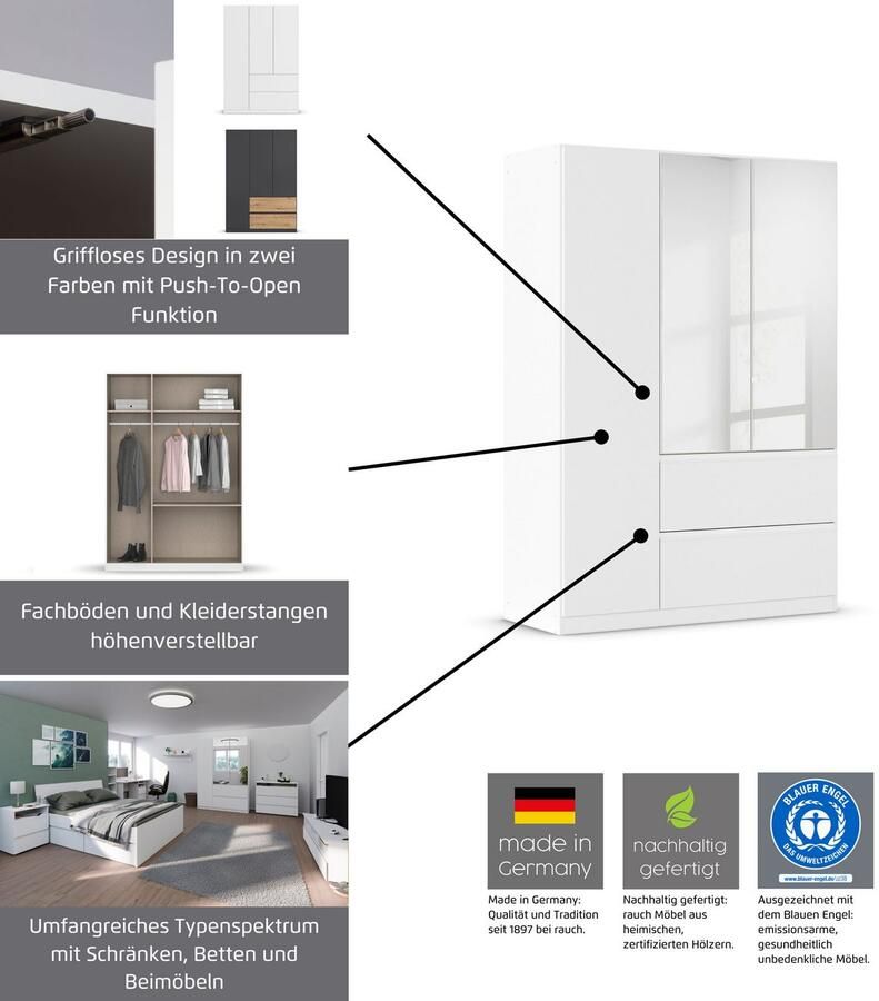Rauch Bureau Opbergruimte Kinderbureau Jongerenbureau JOEL met praktische niche en twee lades made in germany - Foto 4