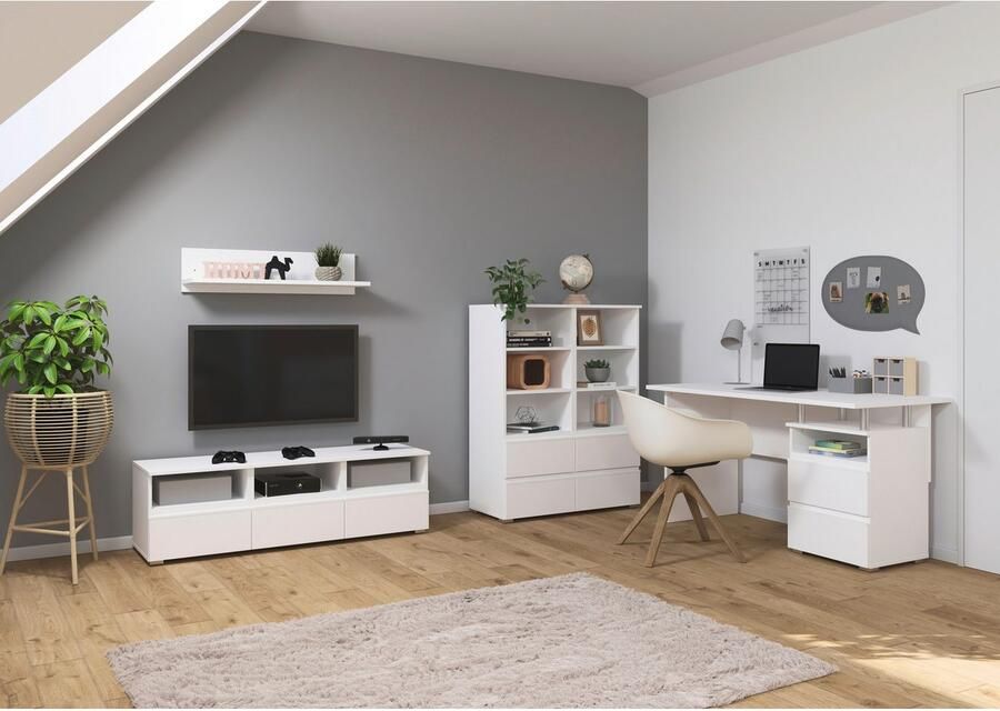 Rauch Bureau Opbergruimte Kinderbureau Jongerenbureau JOEL met praktische niche en twee lades made in germany - Foto 6