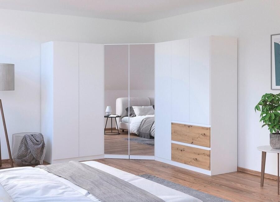 Rauch Kastenset Kledingkast kast garderobe waskast COSTA met spiegel veel ruimte greeploze front en push-to-open functie made in germany - Foto 13