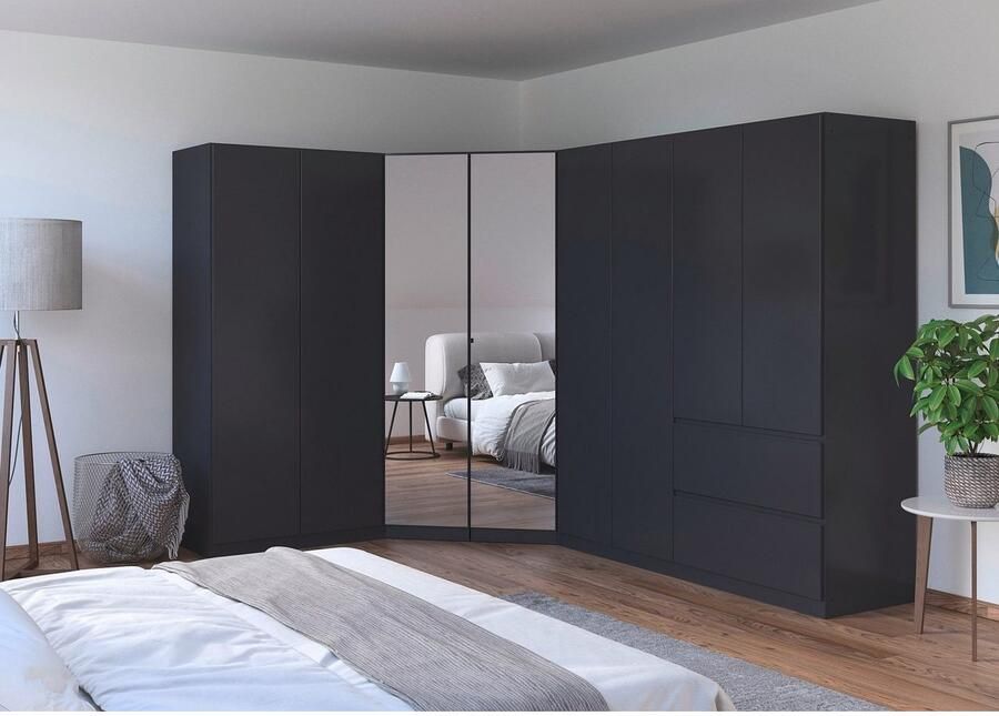 Rauch Kastenset Kledingkast kast garderobe waskast COSTA met spiegel veel ruimte greeploze front en push-to-open functie made in germany - Foto 13