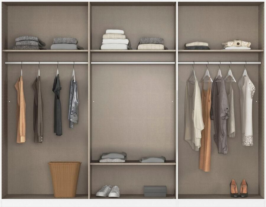 Rauch Kledingkast Draai-deurkast Garderobe BURANO met lades en spiegelomranding in kleuraccent made in germany - Foto 12