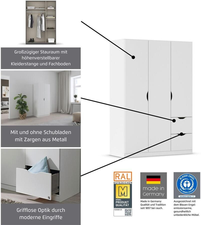 Rauch Kledingkast Freiham draaideurkast kast garderobekast breedte 91 cm - Foto 10