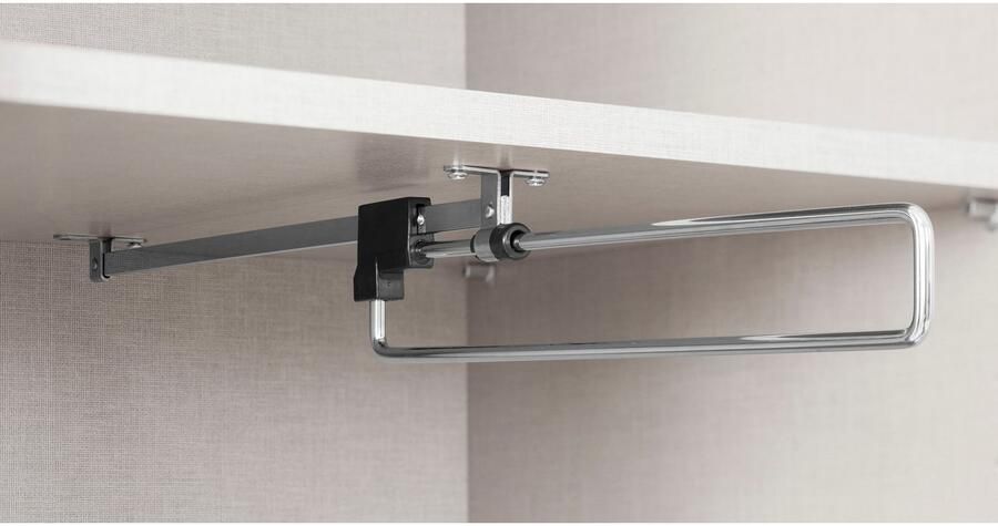 Rauch Kledingkast Garderobe Draai-deurskast Kledingkast Kast Schoenenkast MINOSA Breedte 91 cm uitschuifbare kledingstang 6 schoenenplanken MADE IN GERMANY - Foto 6