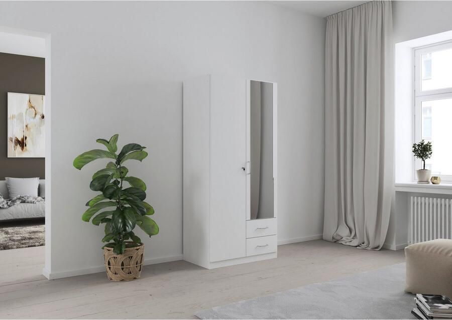 Rauch Kledingkast Kast Garderobe Garderobekast Schoonmaakkast Linnenkast BERGHEIM 2 buitenkades deur en afsluitbaar met 2 sleutels made in germany - Foto 14
