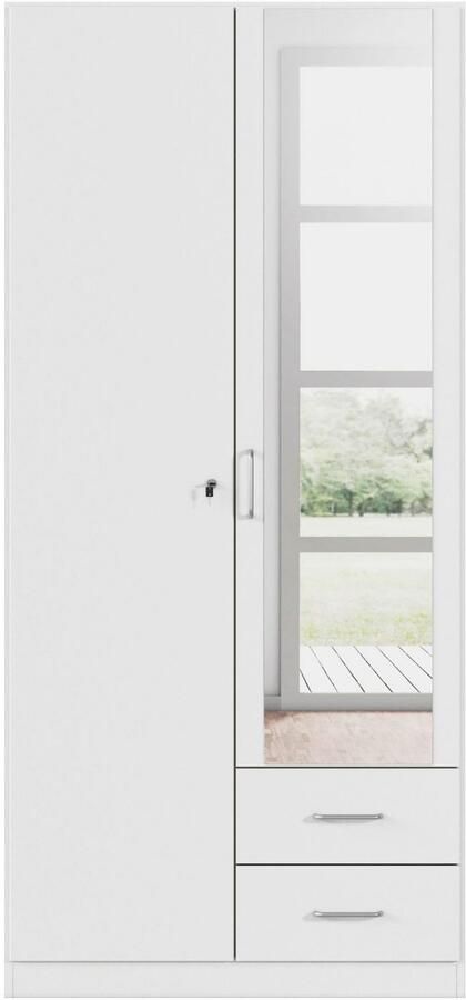 Rauch Kledingkast Kast Garderobe Garderobekast Schoonmaakkast Linnenkast BERGHEIM 2 buitenkades deur en afsluitbaar met 2 sleutels made in germany - Foto 19