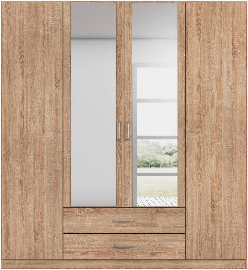 Rauch Kledingkast Kast Garderobe Garderobekast Schoonmaakkast Linnenkast BERGHEIM 2 buitenkades deur en afsluitbaar met 2 sleutels made in germany - Foto 14