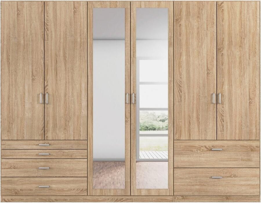 Rauch Kledingkast Kast Garderobe Linnenkast WILDBERG met 6 laden bovenste lade met houten indeling made in germany - Foto 16
