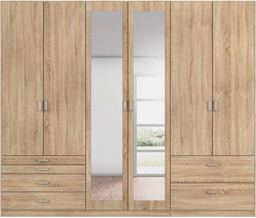Rauch Kledingkast Kast Garderobe Linnenkast WILDBERG met 6 laden bovenste lade met houten indeling made in germany - Foto 17