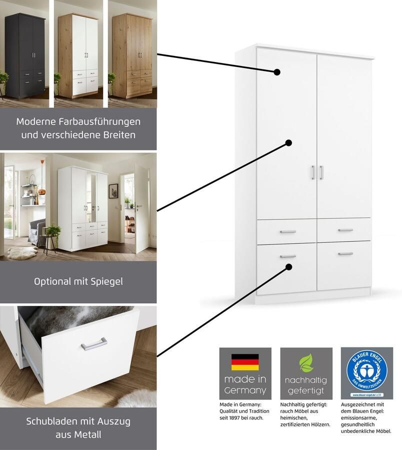 Rauch Kledingkast kast garderobe plafondhoge kast BREMEN - Foto 13