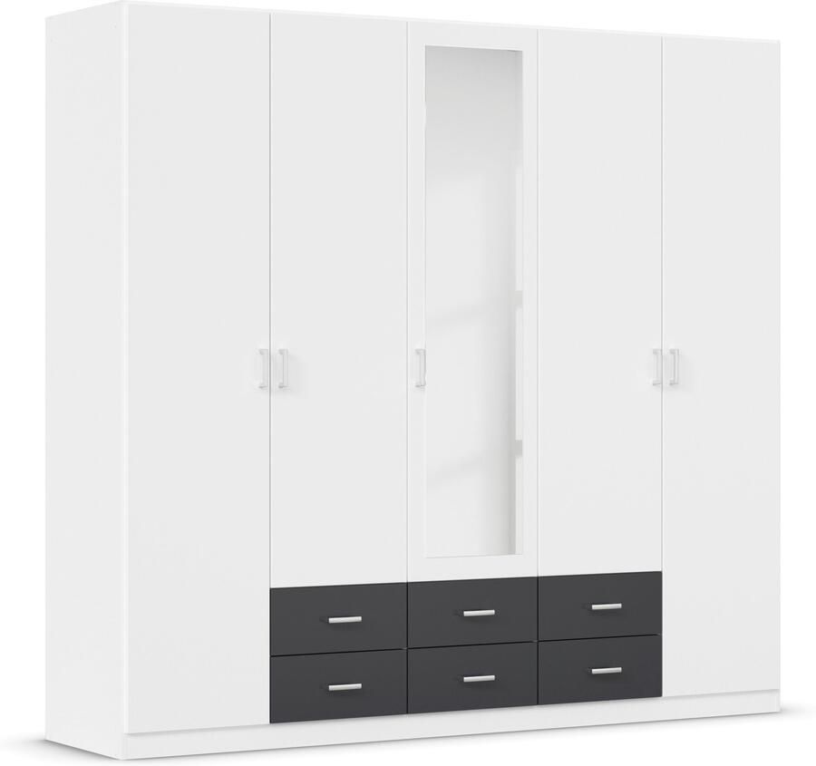 Rauch Kledingkast Kast Garderobe Wasmand GAMMA in 3 Breedtes veel opbergruimte met 6 lades met spiegel topseller made in germany