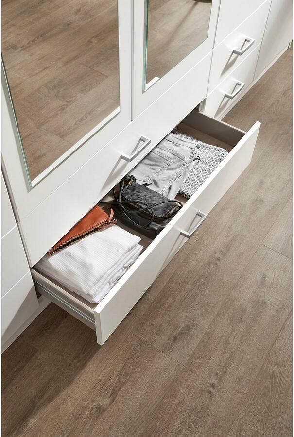 Rauch Kledingkast Kast Garderobe Wasmand GAMMA in 3 Breedtes veel opbergruimte met 6 lades met spiegel topseller made in germany - Foto 5
