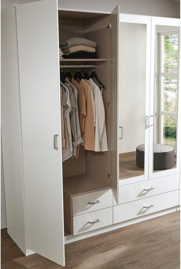 Rauch Kledingkast Kast Garderobe Wasmand GAMMA in 3 Breedtes veel opbergruimte met 6 lades met spiegel topseller made in germany - Foto 6