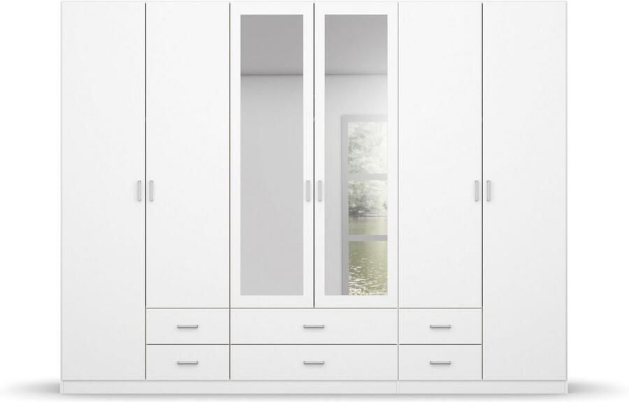 Rauch Kledingkast Kast Garderobe Wasmand GAMMA in 3 Breedtes veel opbergruimte met 6 lades met spiegel topseller made in germany - Foto 14