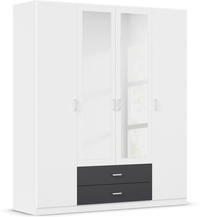 Rauch Kledingkast Kast Garderobe Wasmand GAMMA in 3 Breedtes veel opbergruimte met 6 lades met spiegel topseller made in germany - Foto 15