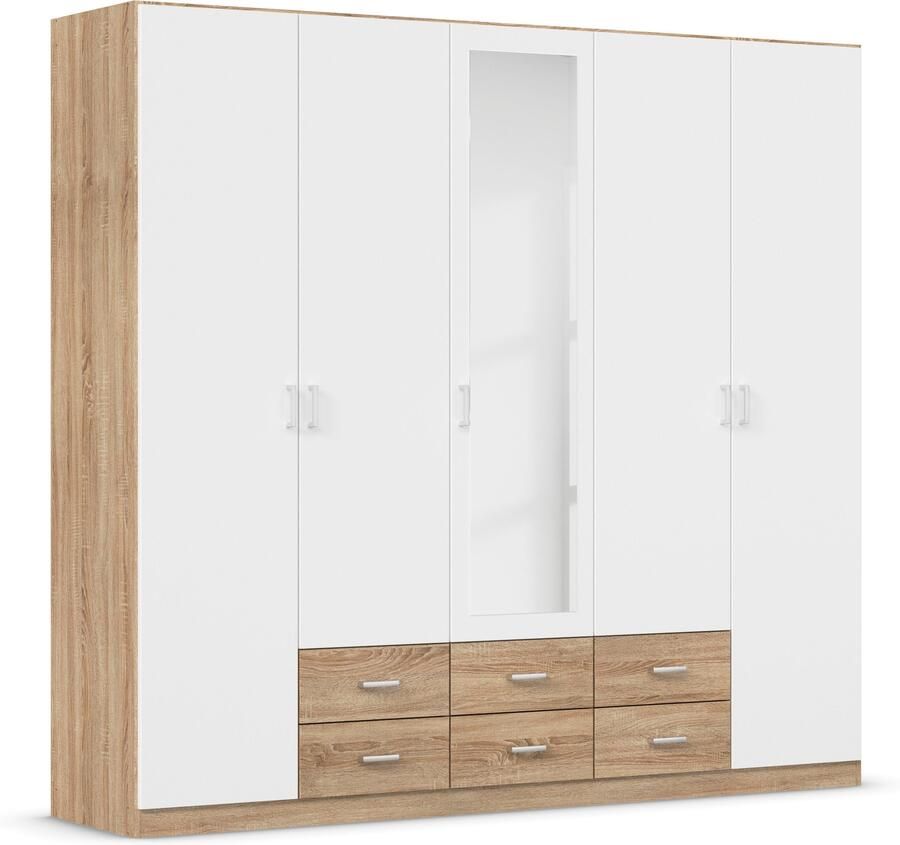 Rauch Kledingkast Kast Garderobe Wasmand GAMMA in 3 Breedtes veel opbergruimte met 6 lades met spiegel topseller made in germany - Foto 7