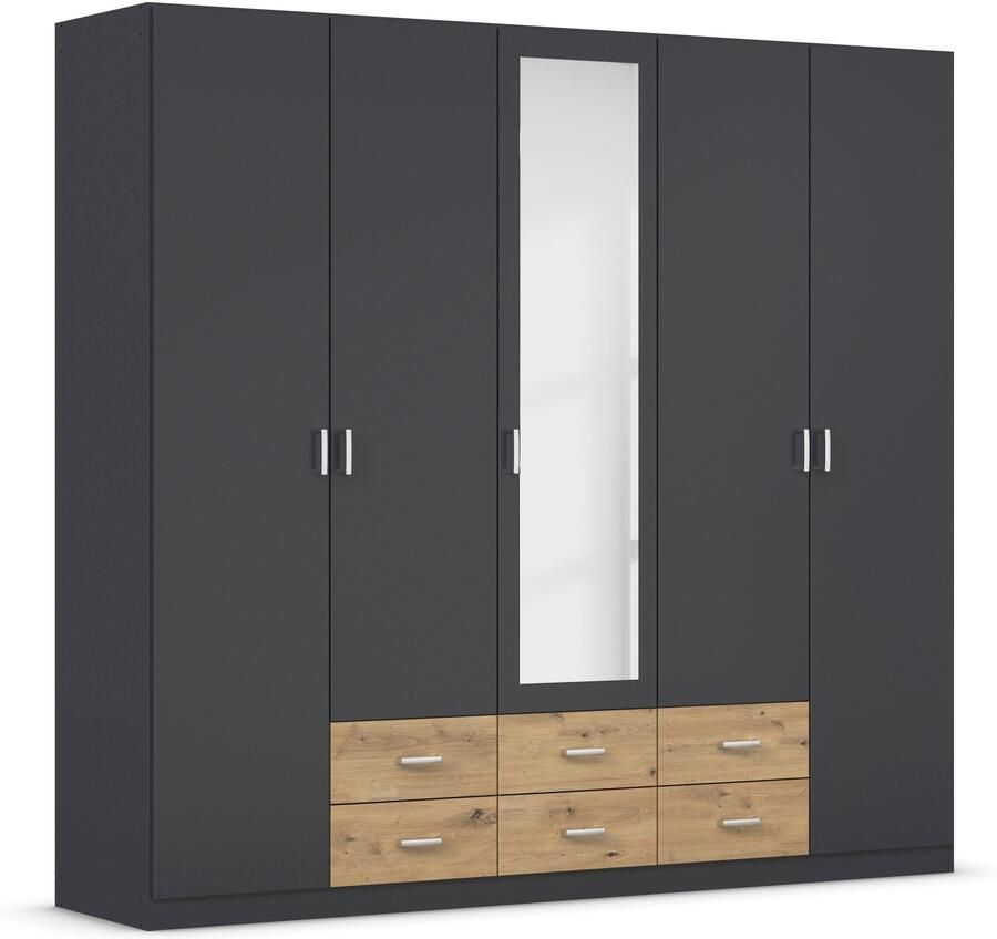 Rauch Kledingkast Kast Garderobe Wasmand GAMMA in 3 Breedtes veel opbergruimte met 6 lades met spiegel topseller made in germany
