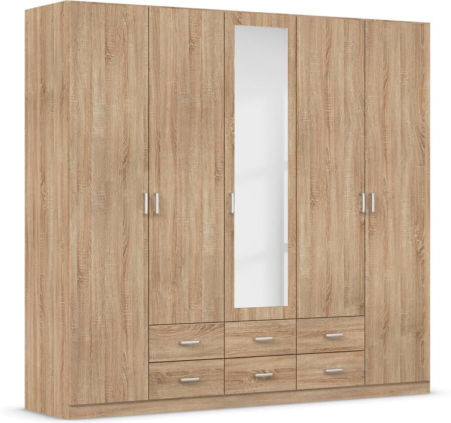 Rauch Kledingkast Kast Garderobe Wasmand GAMMA in 3 Breedtes veel opbergruimte met 6 lades met spiegel topseller made in germany - Foto 6