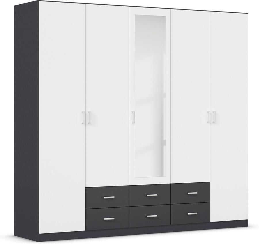 Rauch Kledingkast Kast Garderobe Wasmand GAMMA in 3 Breedtes veel opbergruimte met 6 lades met spiegel topseller made in germany - Foto 10