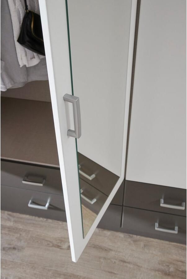 Rauch Kledingkast Kast Garderobe Wasmand GAMMA in 3 Breedtes veel opbergruimte met 6 lades met spiegel topseller made in germany - Foto 7